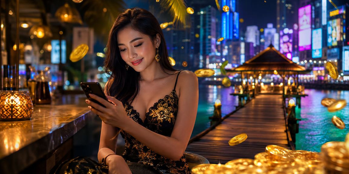 Platform hiburan khozkutop6b dilihat dari skrin mudah alih di Kuala Lumpur pada waktu malam
